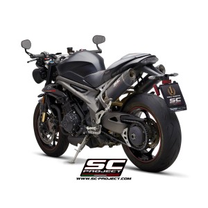 SC Project para TRIUMPH SPEED TRIPLE 1050 (2018 - 2020) - S - RS - Par de escapes Oval carbono