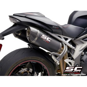 SC Project para TRIUMPH SPEED TRIPLE 1050 (2018 - 2020) - S - RS - Par de escapes Oval carbono