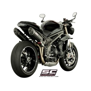 SC Project para TRIUMPH SPEED TRIPLE 1050 (2016 - 2017) - S - R - Par de escapes Oval carbono