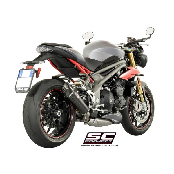 SC Project para TRIUMPH SPEED TRIPLE 1050 (2016 - 2017) - S - R - Escape Conic carbono, posición baja
