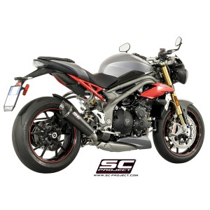 SC Project para TRIUMPH SPEED TRIPLE 1050 (2016 - 2017) - S - R - Escape Conic carbono, posición baja