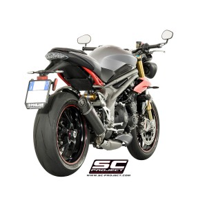 SC Project para TRIUMPH SPEED TRIPLE 1050 (2016 - 2017) - S - R - Escape Conic carbono, posición baja
