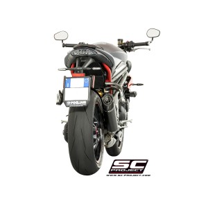 SC Project para TRIUMPH SPEED TRIPLE 1050 (2016 - 2017) - S - R - Escape Conic carbono, posición baja