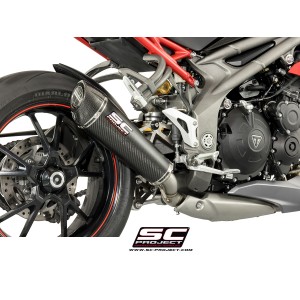 SC Project para TRIUMPH SPEED TRIPLE 1050 (2016 - 2017) - S - R - Escape Conic carbono, posición baja