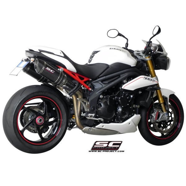SC Project para TRIUMPH SPEED TRIPLE 1050 (2011 - 2015) - Par de escapes Oval carbono
