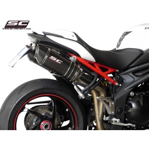 SC Project para TRIUMPH SPEED TRIPLE 1050 (2011 - 2015) - Par de escapes Oval carbono