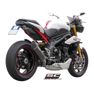 SC Project para TRIUMPH SPEED TRIPLE 1050 (2011 - 2015) - Escape Oval titanio, posición baja