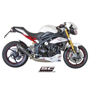 SC Project para TRIUMPH SPEED TRIPLE 1050 (2011 - 2015) - Escape Conic carbono, posición baja