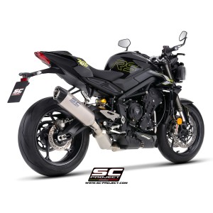 SC Project para TRIUMPH STREET TRIPLE 765 (2024 - 2026) - EURO 5+ - Línea de escape completa 3-1 acero inoxidable, con escape SC