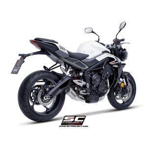 SC Project para TRIUMPH STREET TRIPLE 765 (2024 - 2026) - EURO 5+ - Línea de escape completa 3-1 acero inoxidable, con escape CR