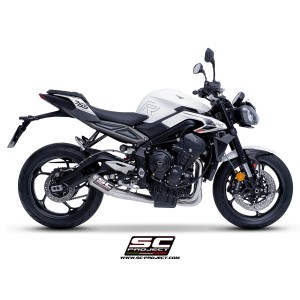 SC Project para TRIUMPH STREET TRIPLE 765 (2024 - 2026) - EURO 5+ - Línea de escape completa 3-1 acero inoxidable, con escape CR