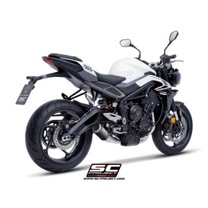 SC Project para TRIUMPH STREET TRIPLE 765 (2024 - 2026) - EURO 5+ - Línea de escape completa 3-1 acero inoxidable, con escape CR