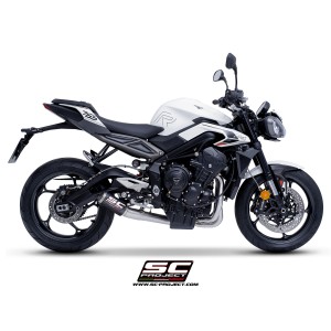 SC Project para TRIUMPH STREET TRIPLE 765 (2024 - 2026) - EURO 5+ - Línea de escape completa 3-1 acero inoxidable, con escape CR