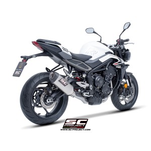 SC Project para TRIUMPH STREET TRIPLE 765 (2024 - 2026) - EURO 5+ - Línea de escape completa 3-1 acero inoxidable, con escape SC