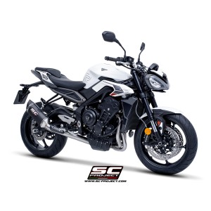 SC Project para TRIUMPH STREET TRIPLE 765 (2024 - 2026) - EURO 5+ - Línea de escape completa 3-1 acero inoxidable, con escape SC