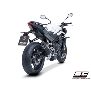 SC Project para TRIUMPH STREET TRIPLE 765 (2024 - 2026) - EURO 5+ - Línea de escape completa 3-1 acero inoxidable, con escape SC