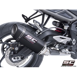 SC Project para TRIUMPH STREET TRIPLE 765 (2024 - 2026) - EURO 5+ - Línea de escape completa 3-1 acero inoxidable, con escape SC