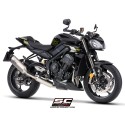 SC Project para TRIUMPH STREET TRIPLE 765 R - RS (2023 - 2024) - EURO 5 - Línea de escape completa 3-1 acero inoxidable, con esc