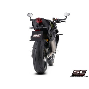 SC Project para TRIUMPH STREET TRIPLE 765 R - RS (2023 - 2024) - EURO 5 - Línea de escape completa 3-1 acero inoxidable, con esc