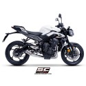 SC Project para TRIUMPH STREET TRIPLE 765 R - RS (2023 - 2024) - EURO 5 - Línea de escape completa 3-1 acero inoxidable, con esc