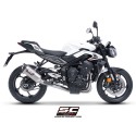 SC Project para TRIUMPH STREET TRIPLE 765 R - RS (2023 - 2024) - EURO 5 - Línea de escape completa 3-1 acero inoxidable, con esc