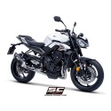 SC Project para TRIUMPH STREET TRIPLE 765 R - RS (2023 - 2024) - EURO 5 - Línea de escape completa 3-1 acero inoxidable, con esc