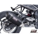 SC Project para TRIUMPH STREET TRIPLE 765 R - RS (2023 - 2024) - EURO 5 - Línea de escape completa 3-1 acero inoxidable, con esc