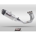 SC Project para TRIUMPH STREET TRIPLE 765 R - RS (2023 - 2024) - EURO 5 - Línea de escape completa 3-1 acero inoxidable, con esc