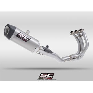 SC Project para TRIUMPH STREET TRIPLE 765 R - RS (2023 - 2024) - EURO 5 - Línea de escape completa 3-1 acero inoxidable, con esc