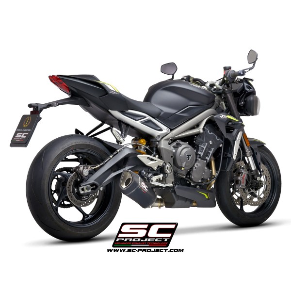 SC Project para TRIUMPH STREET TRIPLE 765 S - R - RS (2020 - 2022) - Escape SC1-R carbono