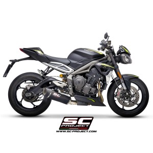 SC Project para TRIUMPH STREET TRIPLE 765 S - R - RS (2020 - 2022) - Escape SC1-R carbono