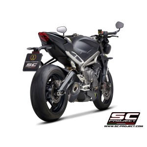 SC Project para TRIUMPH STREET TRIPLE 765 S - R - RS (2020 - 2022) - Escape SC1-R carbono