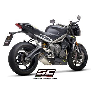 SC Project para TRIUMPH STREET TRIPLE 765 S - R - RS (2020 - 2022) - Escape SC1-R titanio
