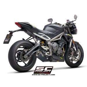 SC Project para TRIUMPH STREET TRIPLE 765 S - R - RS (2020 - 2022) - Escape SC1-R titanio, negro mate