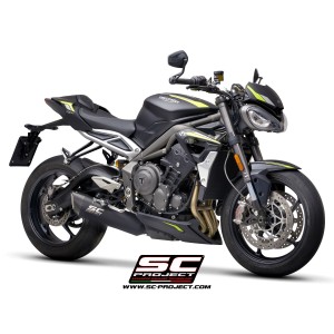 SC Project para TRIUMPH STREET TRIPLE 765 S - R - RS (2020 - 2022) - Escape SC1-R titanio, negro mate