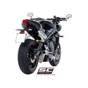 SC Project para TRIUMPH STREET TRIPLE 765 S - R - RS (2020 - 2022) - Escape CR-T titanio, tubo de enlace en secciones soldadas