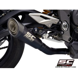 SC Project para TRIUMPH STREET TRIPLE 765 S - R - RS (2020 - 2022) - Escape S1 titanio, negro mate