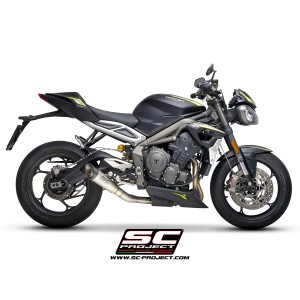 SC Project para TRIUMPH STREET TRIPLE 765 S - R - RS (2020 - 2022) - Escape S1 titanio