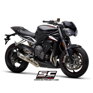 SC Project para TRIUMPH STREET TRIPLE 765 S - R - RS (2020 - 2022) - Colectores 3-1 titanio, compatibles con escapes S1, CR-T y 