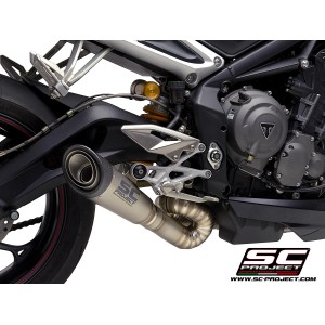SC Project para TRIUMPH STREET TRIPLE 765 S - R - RS (2020 - 2022) - Colectores 3-1 titanio, compatibles con escapes S1, CR-T y 