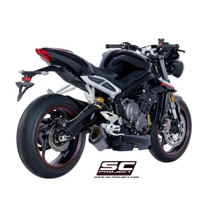 SC Project para TRIUMPH STREET TRIPLE 765 (2017 - 2019) - S - R - RS - Escape SC1-R titanio, negro mate