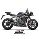 SC Project para TRIUMPH STREET TRIPLE S 660 - A2 (2020 - 2022) - Escape SC1-R titanio, negro mate