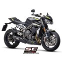 SC Project para TRIUMPH STREET TRIPLE S 660 - A2 (2020 - 2022) - Escape SC1-R titanio, negro mate