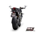 SC Project para TRIUMPH STREET TRIPLE S 660 - A2 (2020 - 2022) - Escape SC1-R titanio, negro mate