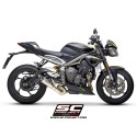 SC Project para TRIUMPH STREET TRIPLE S 660 - A2 (2020 - 2022) - Escape S1 titanio, tubo de enlace en secciones soldadas