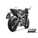 SC Project para TRIUMPH STREET TRIPLE S 660 - A2 (2020 - 2022) - Escape S1 titanio, tubo de enlace en secciones soldadas