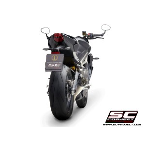 SC Project para TRIUMPH STREET TRIPLE S 660 - A2 (2020 - 2022) - Escape S1 titanio, tubo de enlace en secciones soldadas