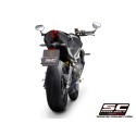 SC Project para TRIUMPH STREET TRIPLE S 660 - A2 (2020 - 2022) - Escape S1 titanio, negro mate