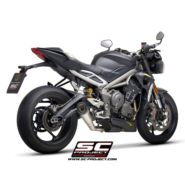 SC Project para TRIUMPH STREET TRIPLE S 660 - A2 (2020 - 2022) - Escape S1 titanio