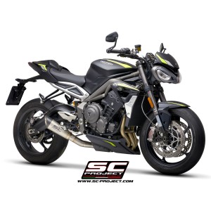 SC Project para TRIUMPH STREET TRIPLE S 660 - A2 (2020 - 2022) - Escape S1 titanio